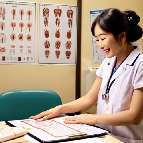 **

A stressed-out nurse surrounded by medical charts and equipment, looking exhausted but still holding a patient's hand with a gentle smile. Soft, warm lighting.  "Burnout gīrīgiri! Ganbatteiru kanshi, hitori janai." (ギリギリ燃え尽き症候群！頑張っている看護師、一人じゃない。)  [Anxiety, Nursing, Healthcare, Compassion, Japanese Style]

**