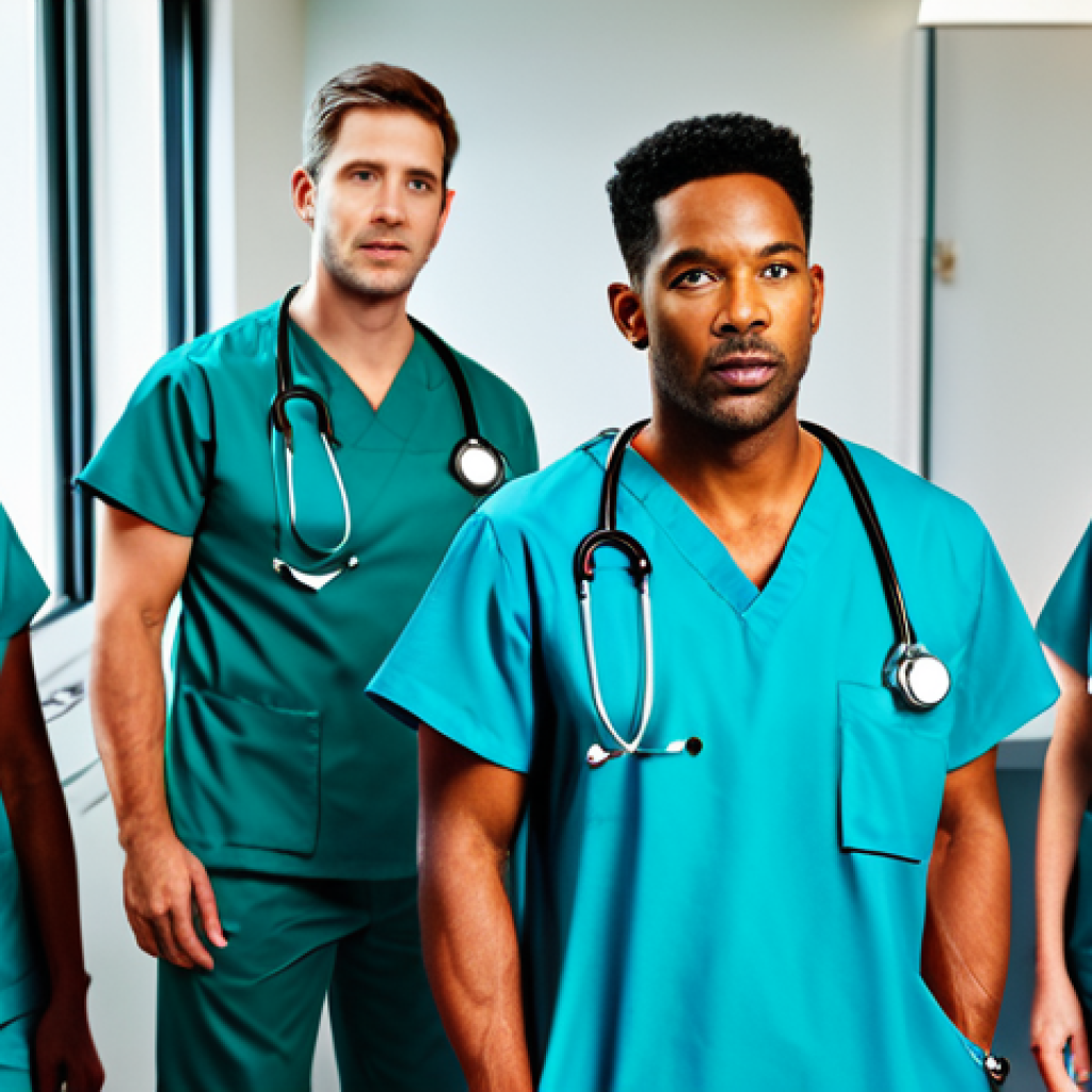 간호사의 팀워크와 협업 사례 - Emergency Response Team**

"A diverse team of nurses and a doctor responding to a medical emergency ...