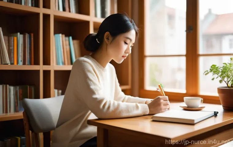 간호사 해외 연수 프로그램 정보 - Image Prompt 1: The Dream Begins - Research and Preparation**