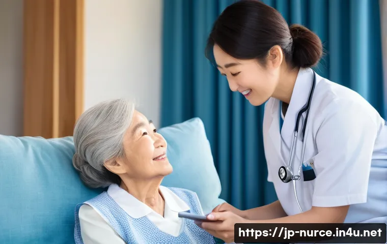 간호사의 전문 분야 선택 가이드 - **Prompt:** A compassionate Japanese female nurse, approximately 30-40 years old, wearing a clean, m...